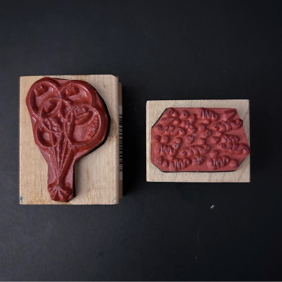 Lot of 2 Wood Stamps (Balloon Bunch, Confetti Fun) - Picture 2 of 6